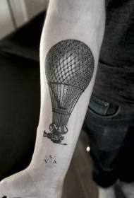 arm point thorn old school balloon with camera tattoo pattern
