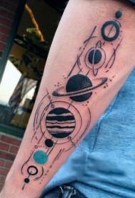 bracciu incredibile pianeta culurita) Pattern di tatuaggi