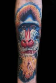 ръка мъдър цвят бабуин аватар модел татуировка
