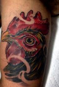 arm draws very realistic cock head tattoo pattern