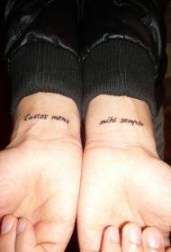 Wzór tatuażu Wrist I Forever Enemy Latin Letter