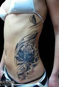 Midje lotus tatoveringsmønster