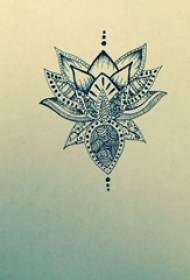 Lotus tatovering enkel linje tatovering lotus tatovering manuskript
