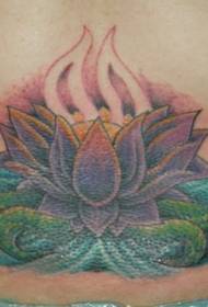 Midje farget hellig vann lotus tatoveringsmønster