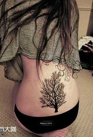 Back tree tattoo pattern