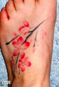 Foot plum tattoo pattern