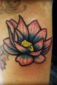Lotus tattoo maitiro gumi matsvene uye ane mavara e lotus tattoo mapatani