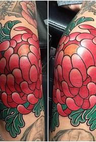 Великий півонія татуювання візерунок на коліні
