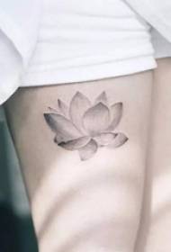 Lotus tattoo, high purity, strong and unyielding
