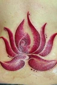 Узорак за тетоважу симбола црвеног лотос женског струка