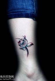 Leg lotus tattoo pattern