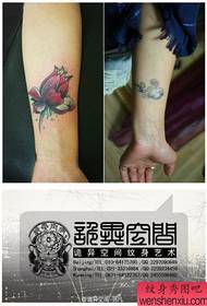Arm популярен красив модел лотос татуировка