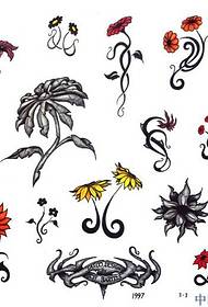 Flower Tattoo Pattern: နှင်းဆီပန်း Tattoo Pattern ပုံ