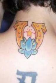 Igolide lamahhashi egolide nephethini le-lotus tattoo