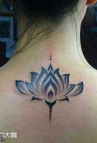 Pattern ng back lotus tattoo