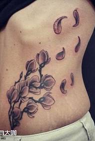 Waist cherry blossom tattoo pattern