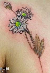 Chest daisy tattoo pattern