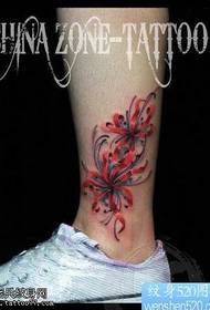 Tatouages de fleurs colorées magnifiques et élégants sur les jambes