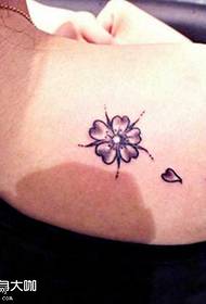 Back cherry blossom tattoo pattern