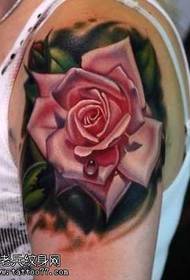 Arm powder rose tattoo pattern