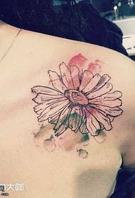 Modello di tatuaggio di crisantemo spalla
