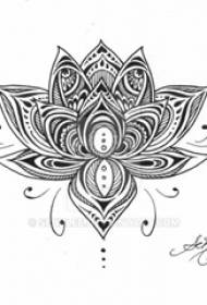 Manuskripto de tatuaje de Lotus nigra tatuaje manuskripto de tatuaje