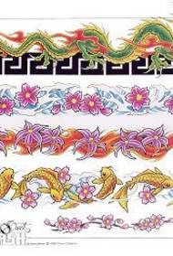 Flor de cerejeira lírio tatuagem imagens padrão