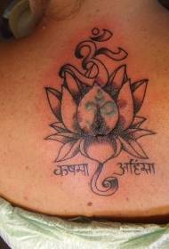 I-lotus emuva yabesifazane iphethini le-tattoo yomlingiswa waseNdiya