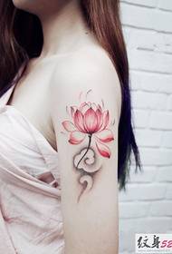 Elegant and elegant lotus tattoo