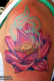Arms good looking lotus tattoo pattern