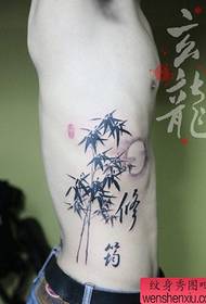 Boys' waists are beautiful and popular bamboo tattoo designs