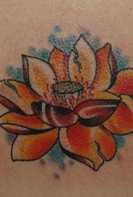 Patrón de tatuaxe de loto roto de costas