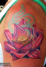 Arm powder lotus tattoo pattern