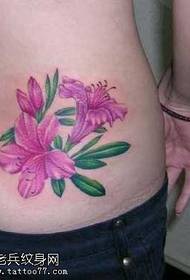 Waist lily tattoo pattern