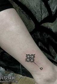 Leg clover tattoo pattern