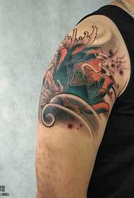 Arm lotus tatuering mönster