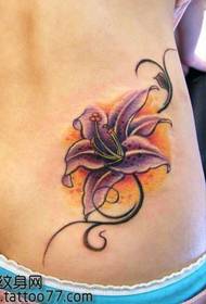 Beautiful waist gorgeous lily tattoo pattern