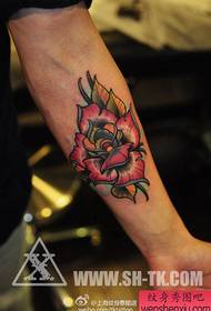 Arm beautiful pop rose tattoo pattern