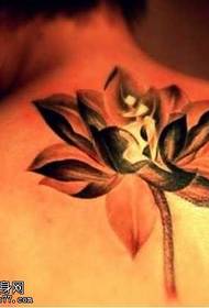 Pola tattoo Lotus Sanskrit