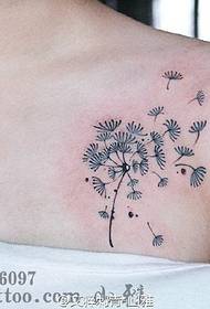Shoulder free pattern dandelion tattoo