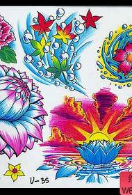 Floral tattoo pattern