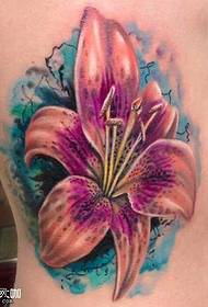 Waist personalized lily tattoo pattern