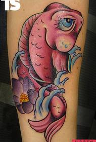 Enjoy a lovely goldfish tattoo picture