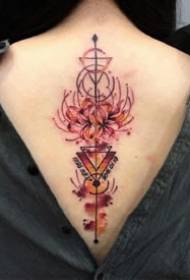 Gražus ir gražus kitų gėlių tatuiruotės dizaino rinkinys