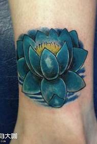 Leg lotus tattoo pattern