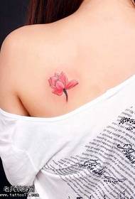 Back pink lotus tattoo pattern