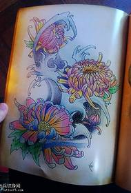 muundo wa tattoo ya chrysanthemum