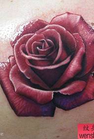 Gorgeous popular colored rose tattoo pattern