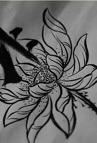 Sanskrit lotus tattoo manuscript pattern picture