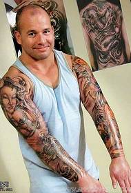 Arm lotus tattoo pattern